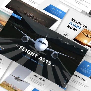 Airplane Airport PowerPoint Templates 258119