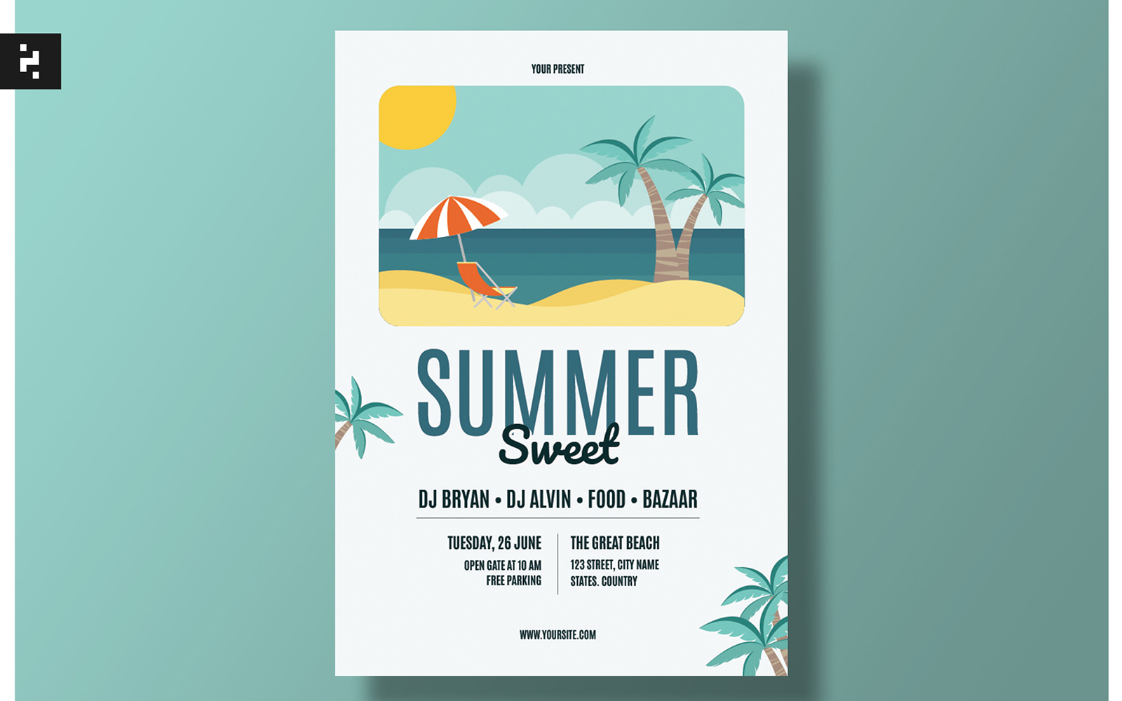 Summer Sweet Party Celebration Flyer