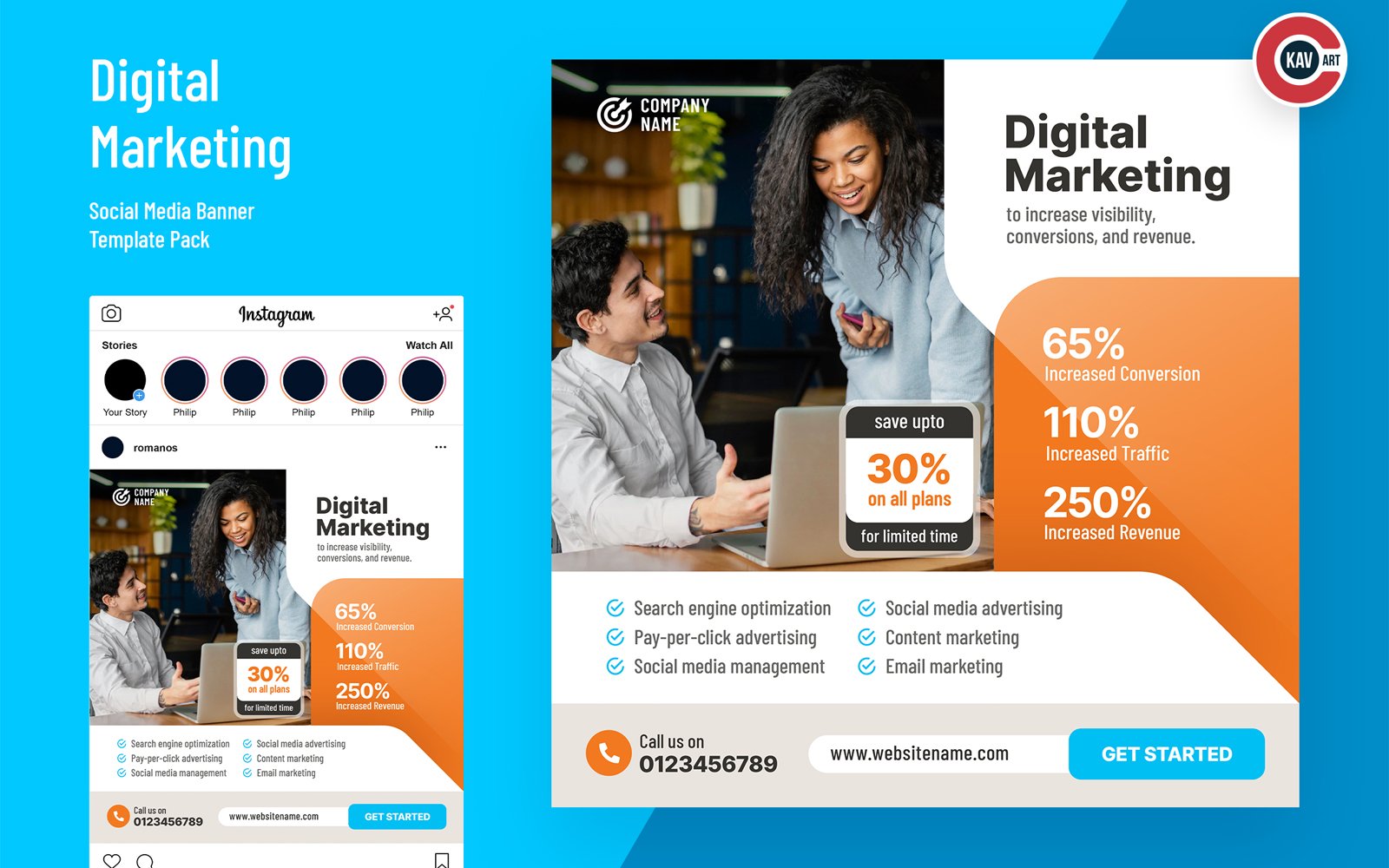 Digital Marketing Social Media Banner - 00236