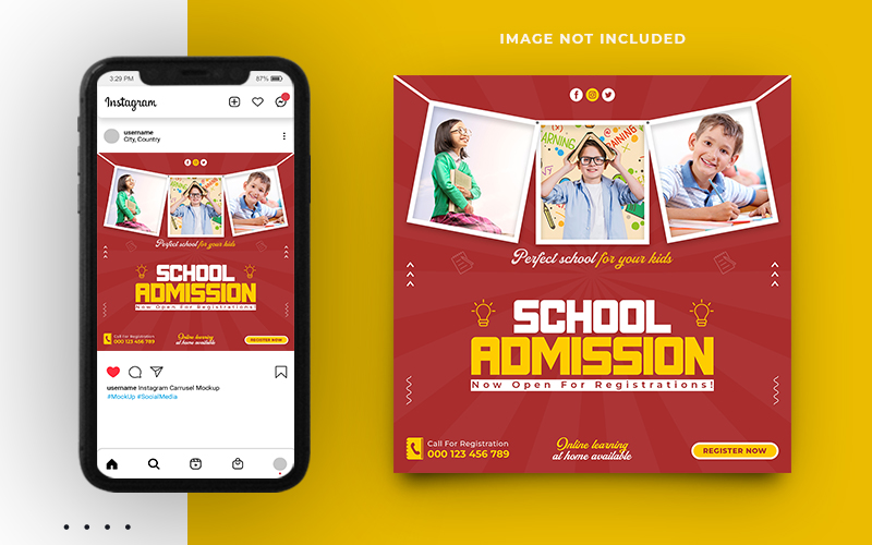 School And College Admission Social media Post Banner Design