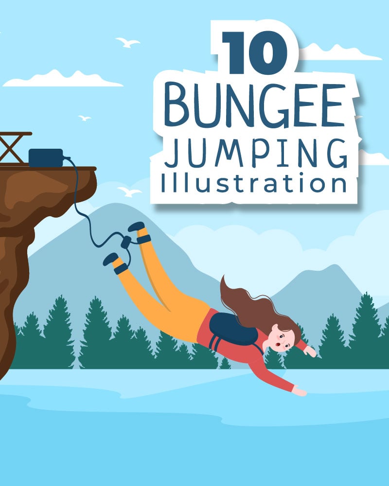 10 Bungee Jumping Illustration