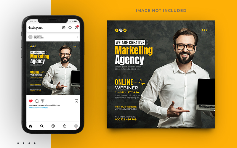 Creative Marketing Agency Social media Post Banner Template