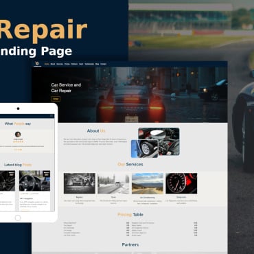 Page Car Landing Page Templates 258375