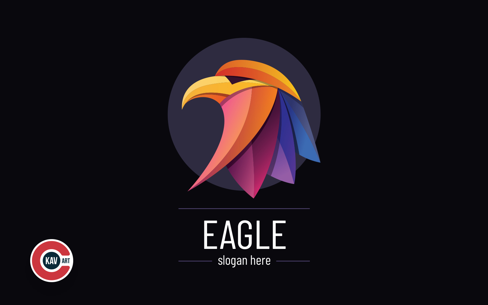 Eagle Colorful Logo Design Template