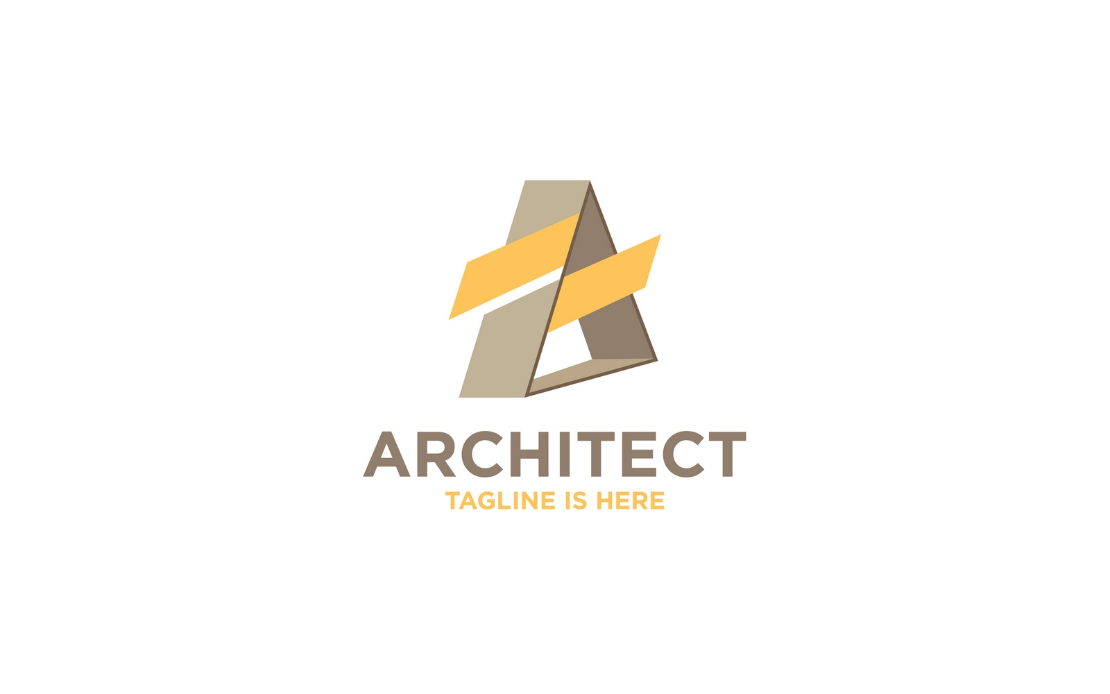 Architectural Triangle latter A Logo Template
