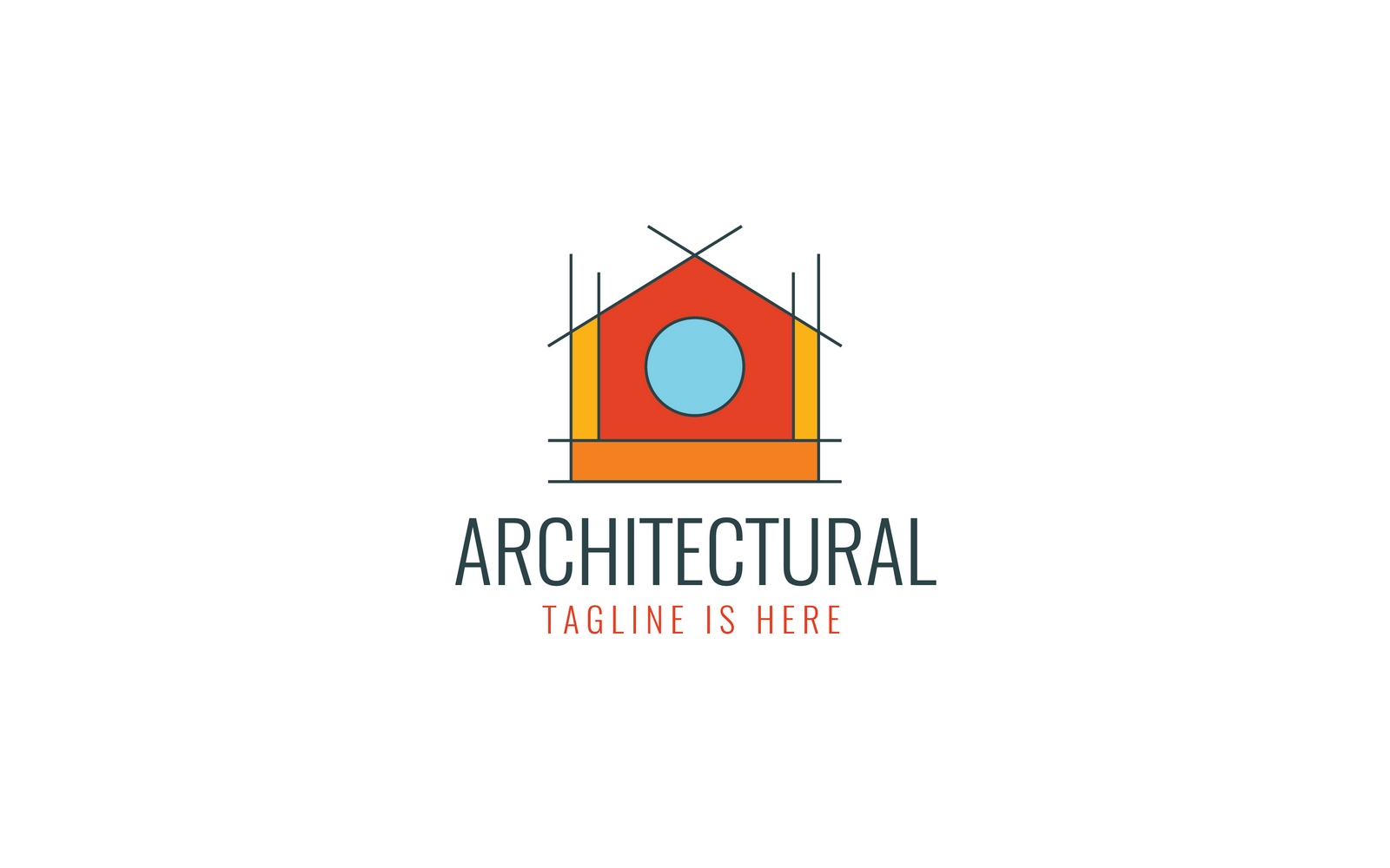 Architectural House Building Logo Template