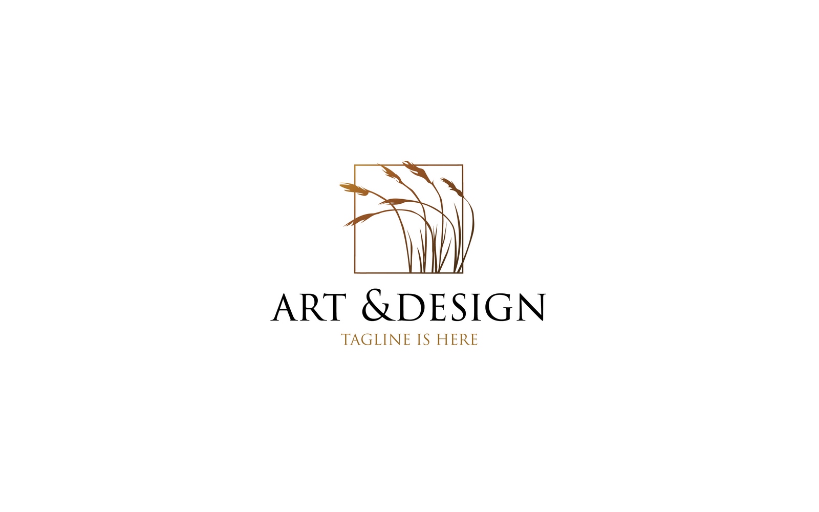 ART & Design Wheat Logo Template