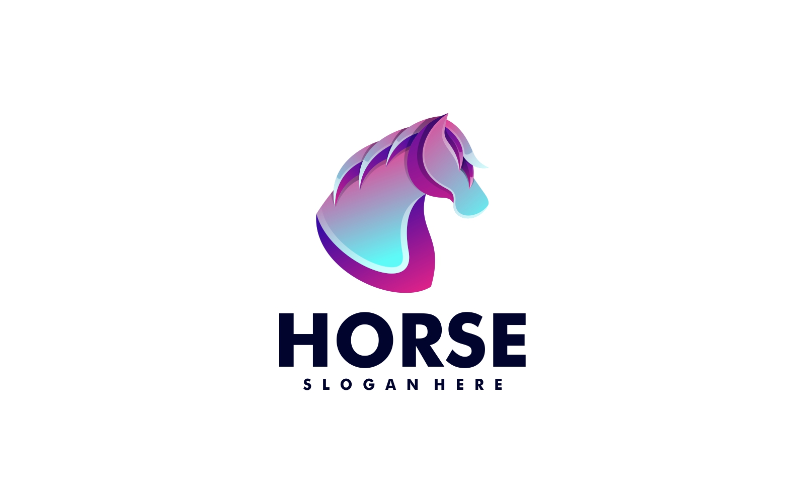 Logo Template Horse Colorful Style