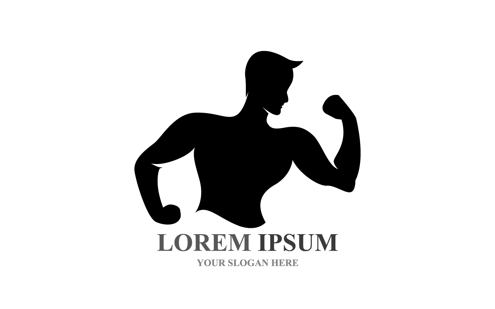 Sport Label  Gym Badge  Fitness Logo Design V2
