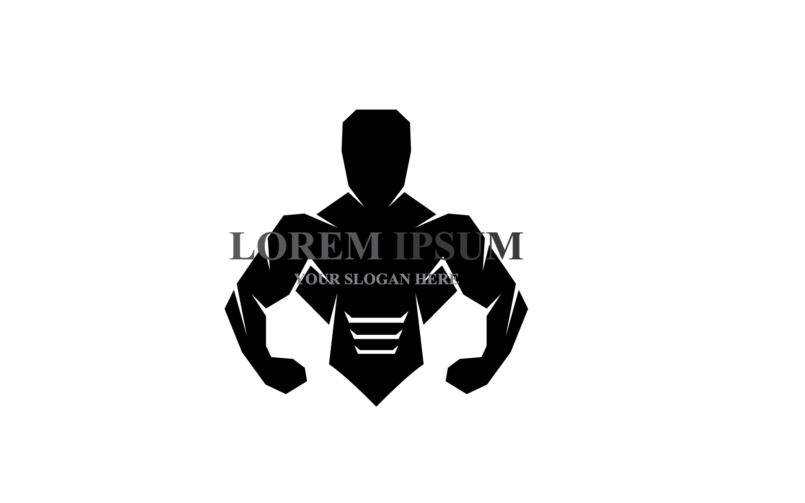 Sport Label  Gym Badge  Fitness Logo Design V8