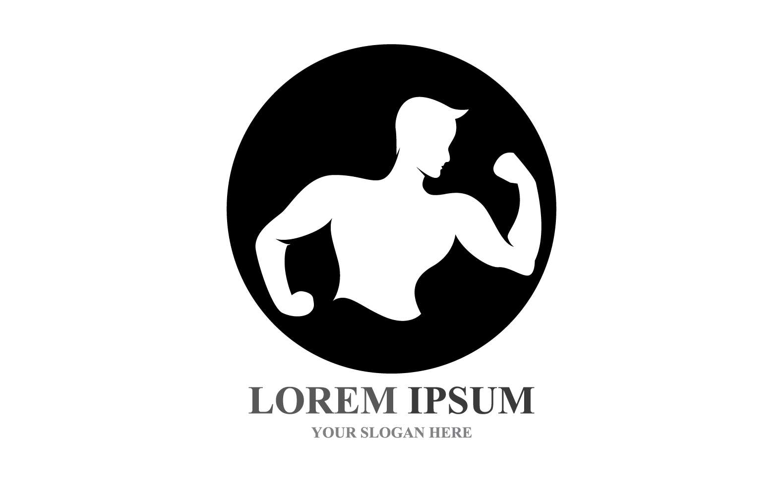Sport Label  Gym Badge  Fitness Logo Design V11