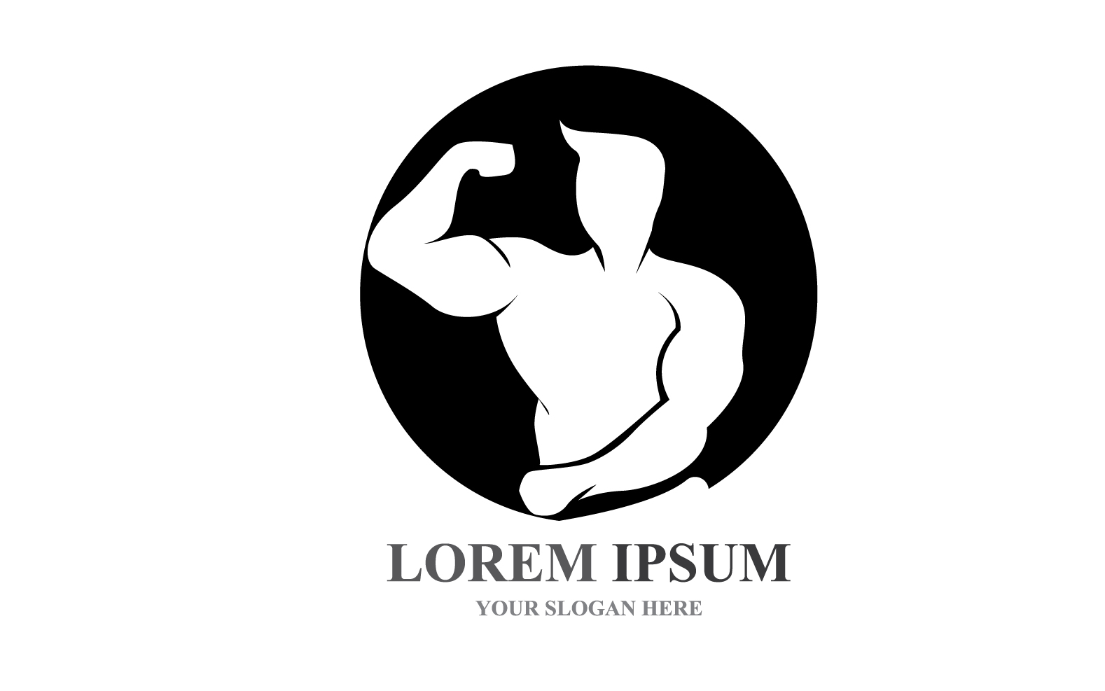 Sport Label  Gym Badge  Fitness Logo Design V15
