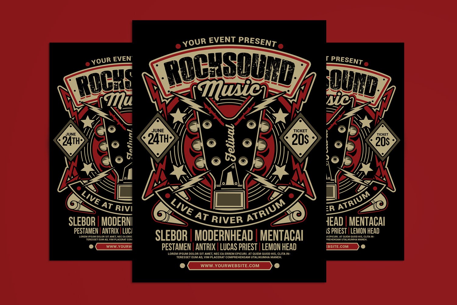 Rock Music Event Flyer Template