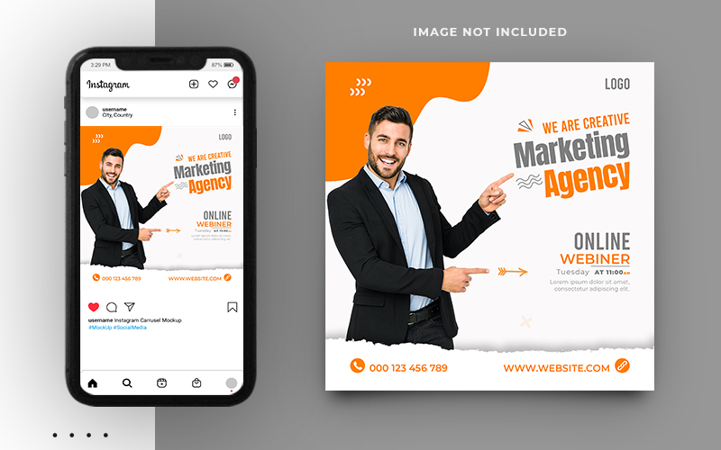 Business Marketing Agency Social Media Post Template