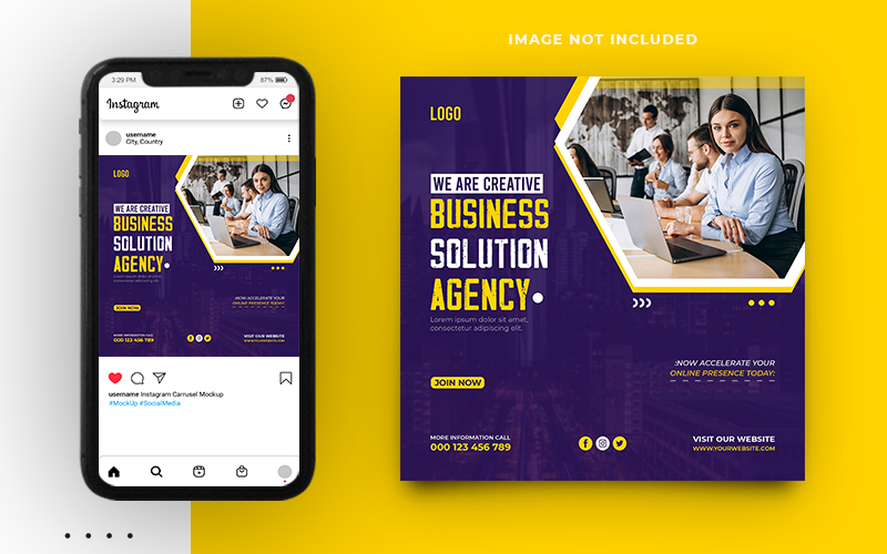 Business Marketing Agency Instagram Social Media Post Banner Template Design