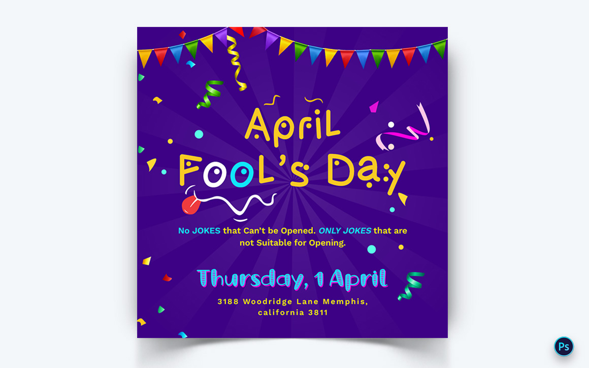 April Fools Day Social Media Instagram Template-01