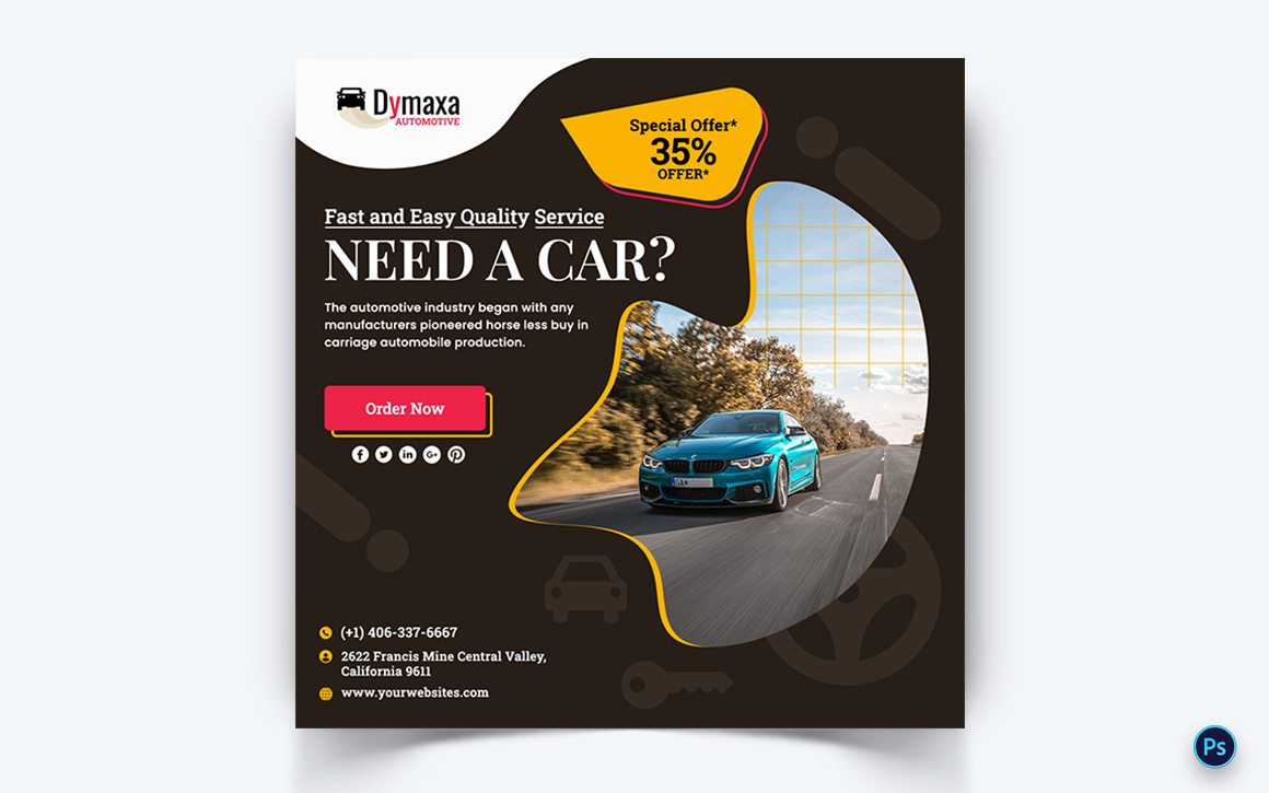 Automotive Social Media Instagram Post Template-06