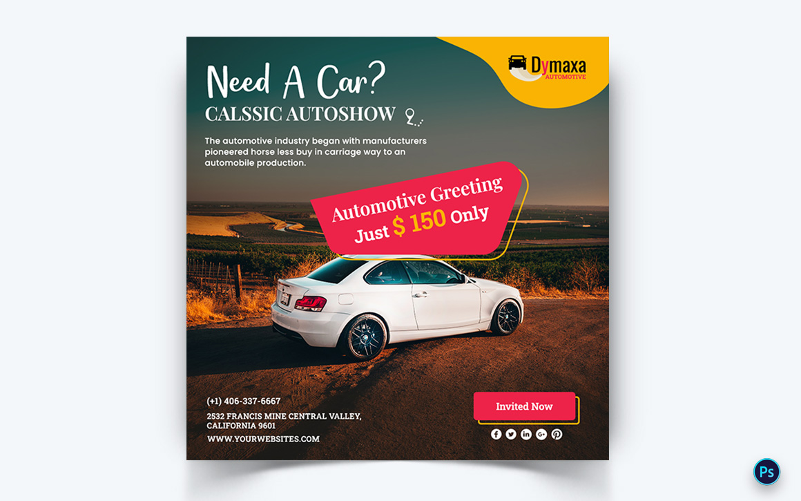 Automotive Social Media Instagram Post Template-12