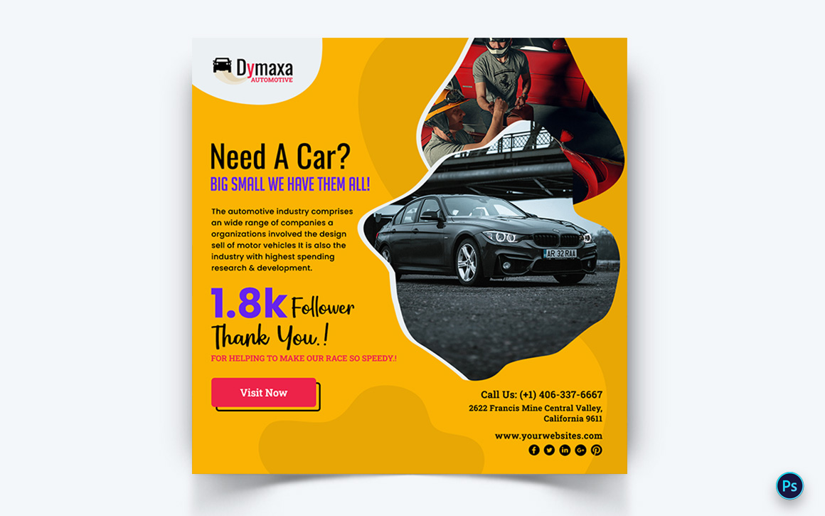 Automotive Social Media Instagram Post Template-22