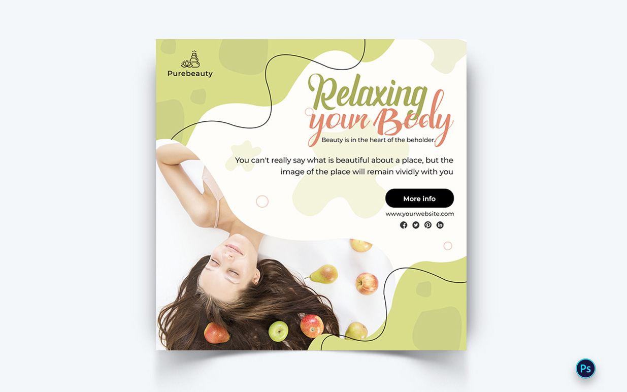 Beauty and Spa Social Media Instagram Post Template-47