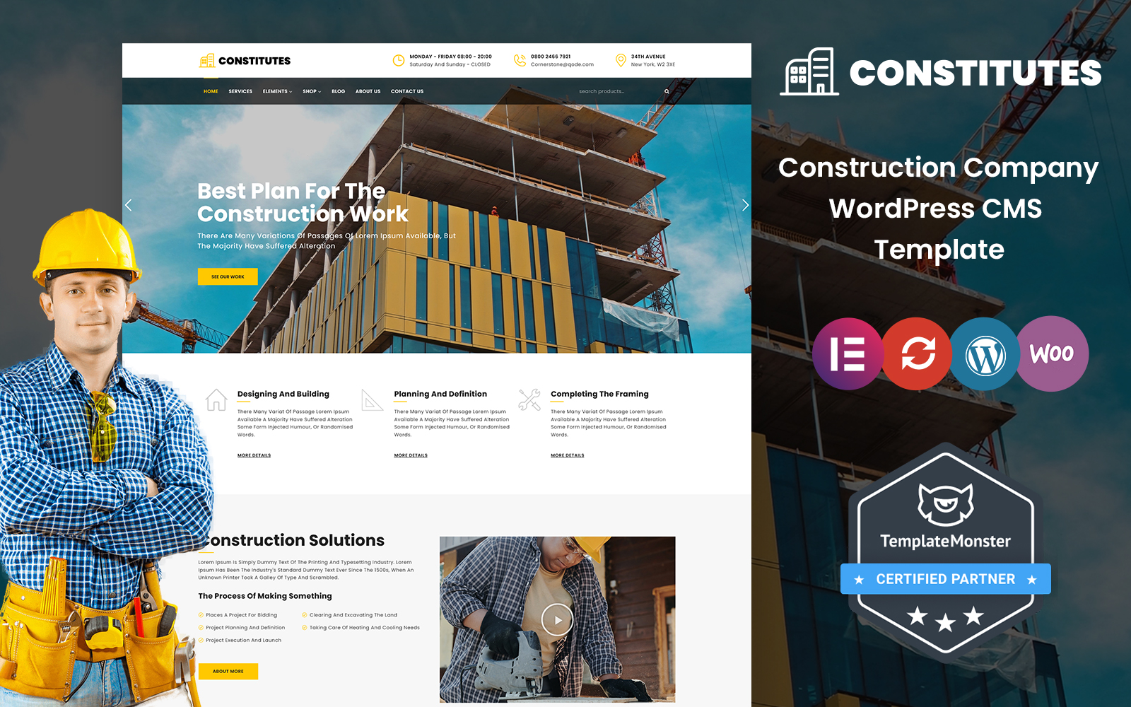 Constitutes - Building and Construction WordPress Theme