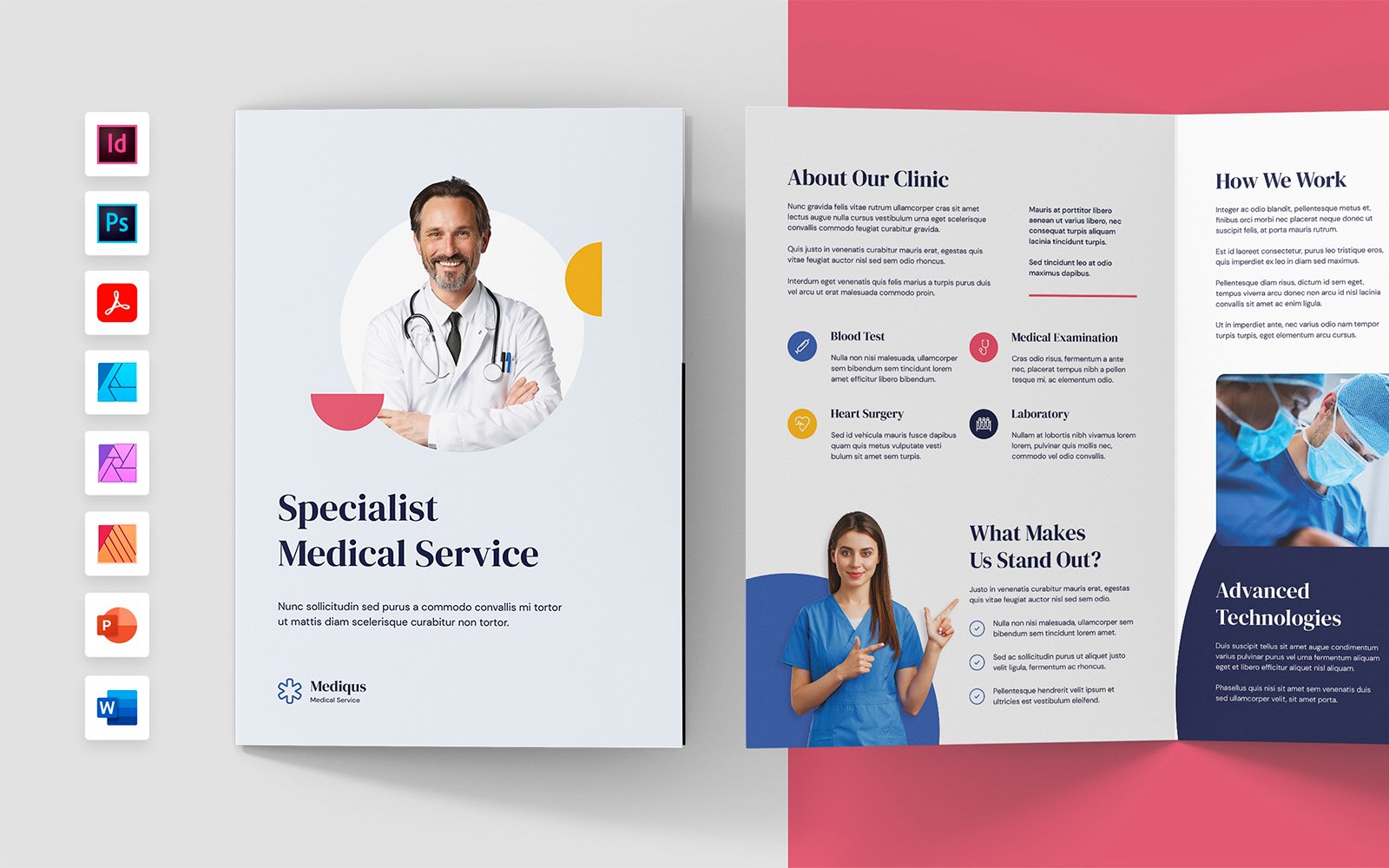 Medical Services Brochure Bi-Fold Template