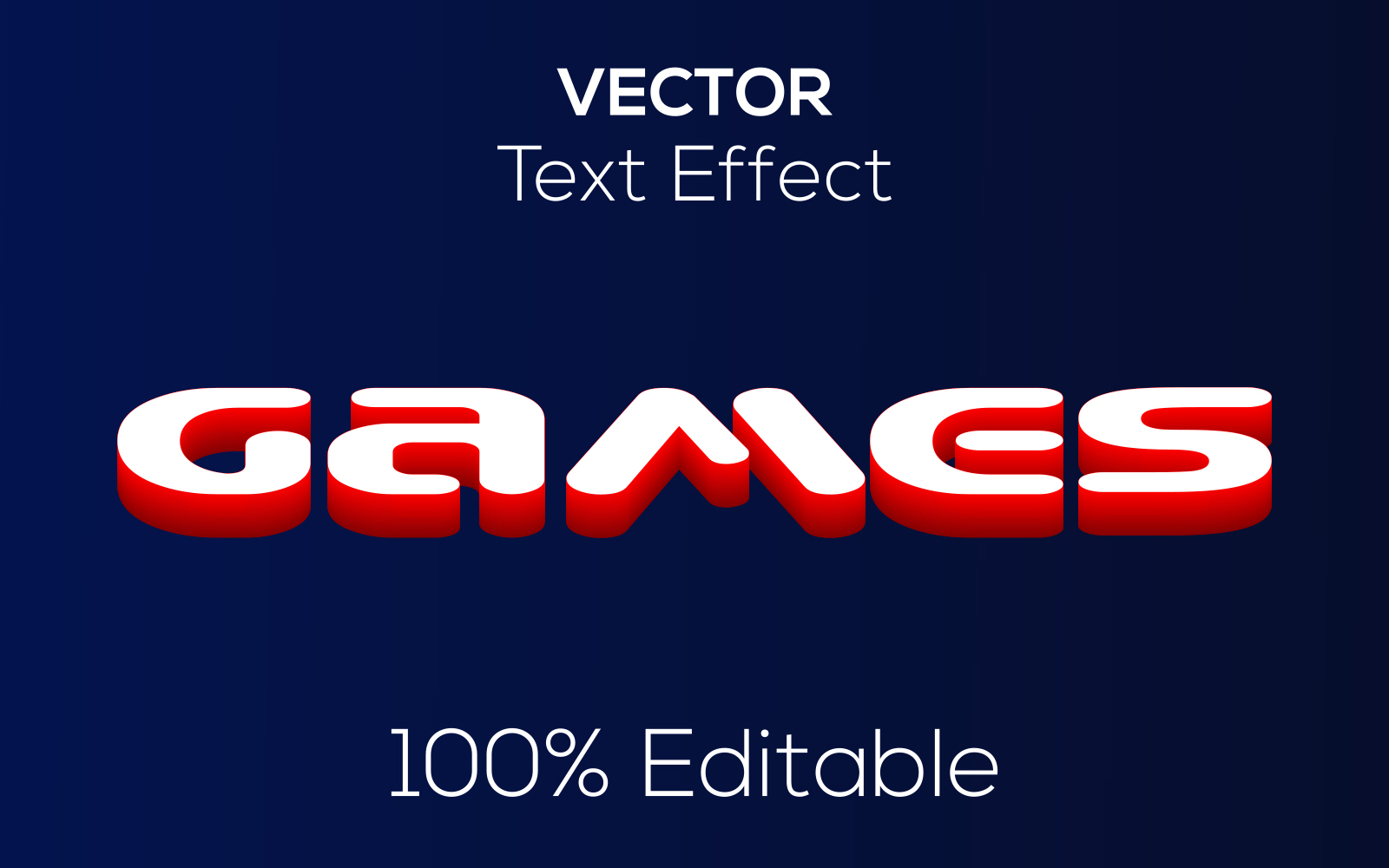 3D Games | Modern 3d Games Vector Text Effect