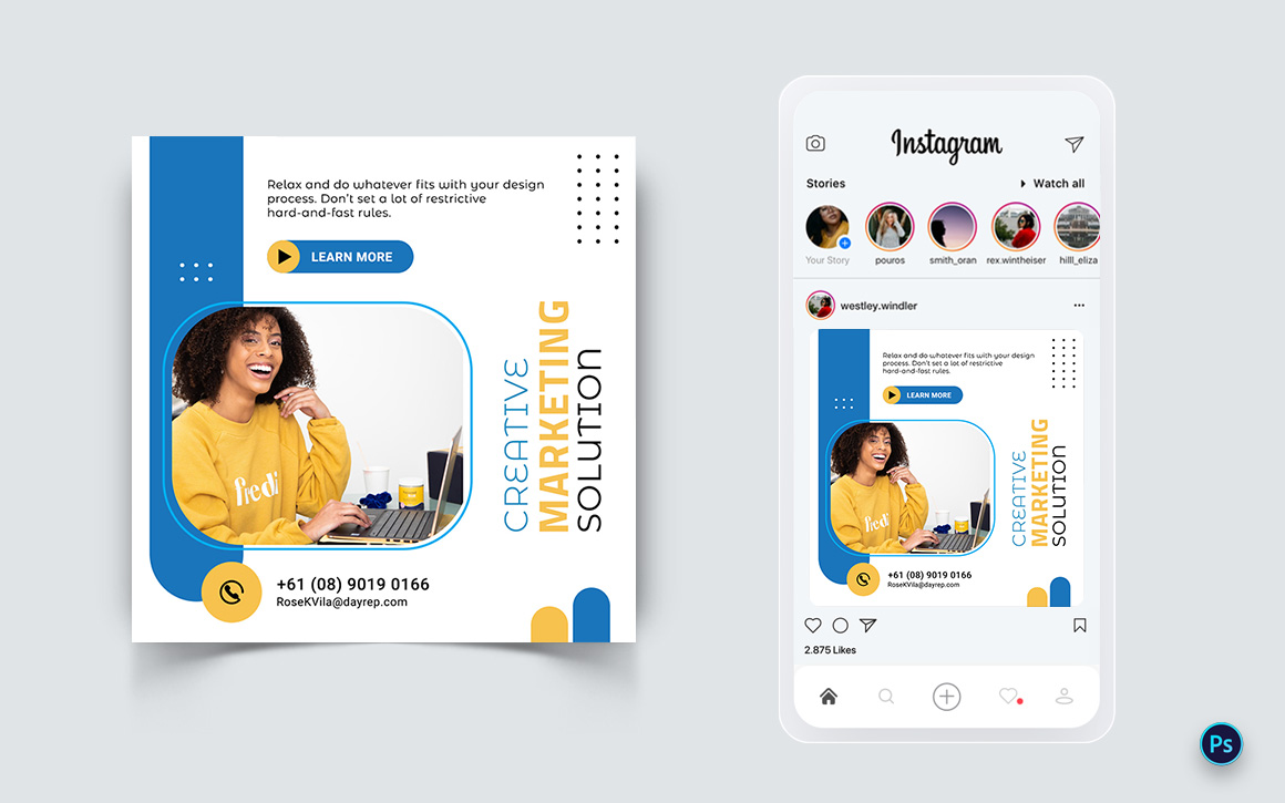 Business Service Promotion Social Media Post Design Template-07