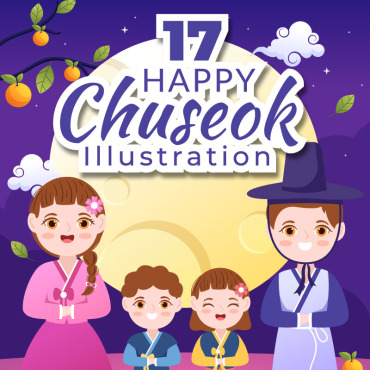 Day Chuseok Illustrations Templates 260098