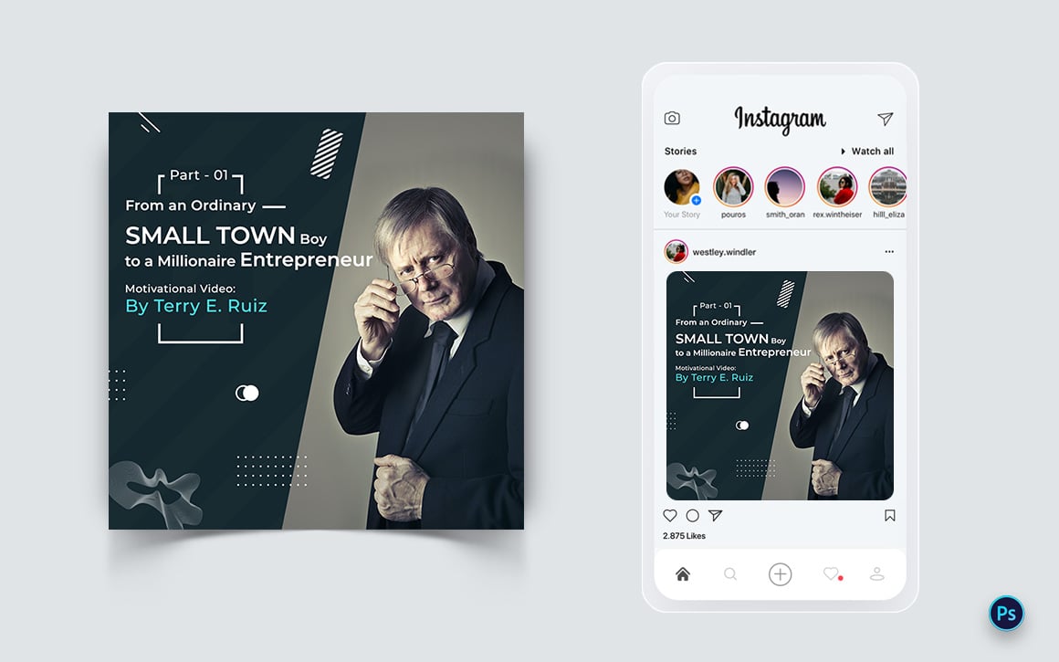 Business Service Promotion Social Media Post Design Template-11