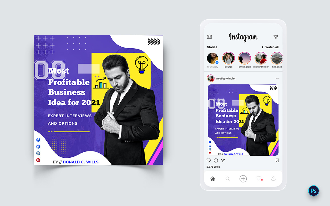 Business Service Promotion Social Media Post Design Template-19