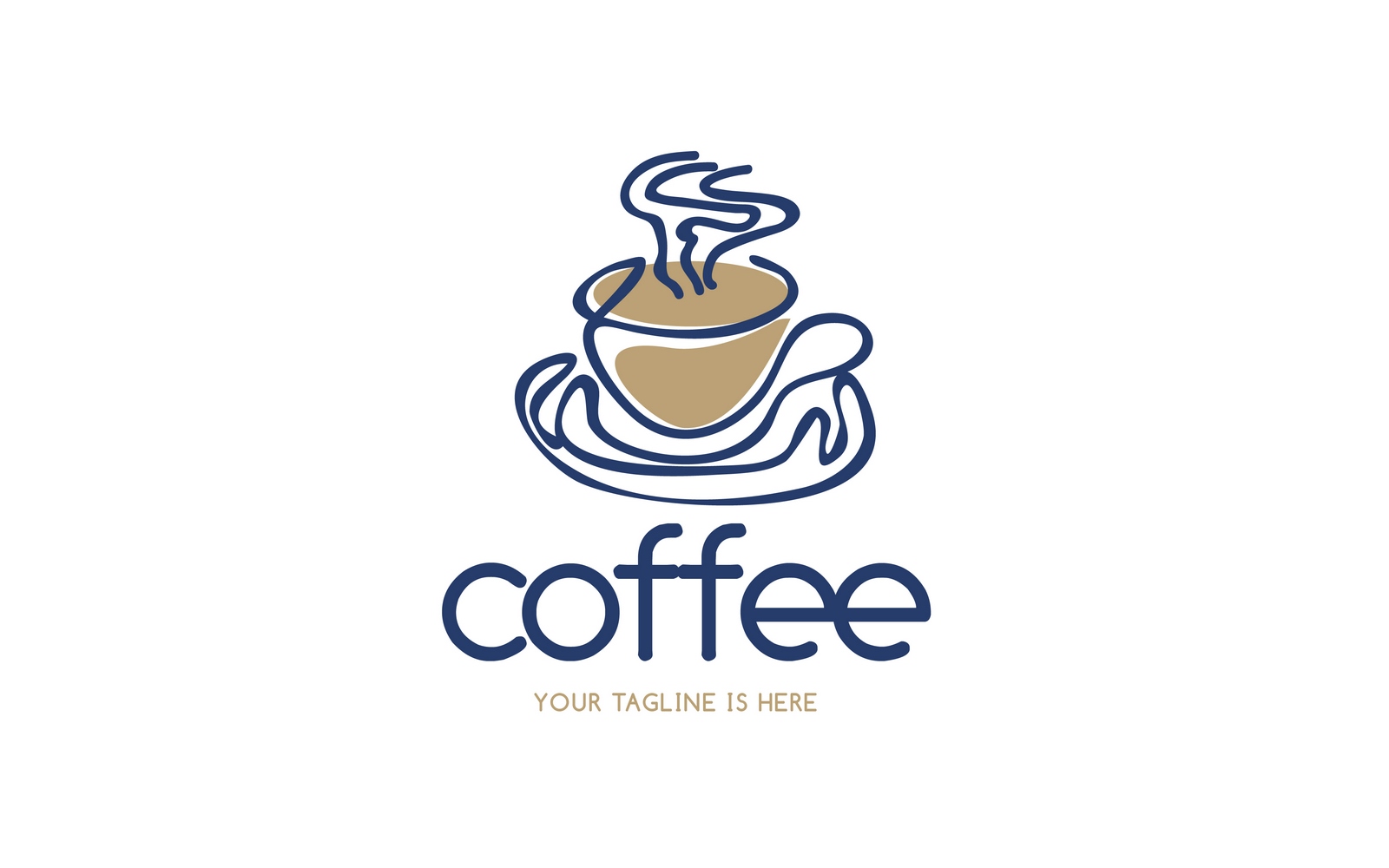 Coffee Cup Cafe Logo Vector Design Template