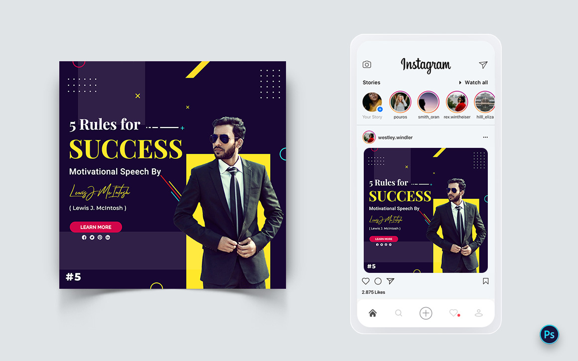 Business Service Promotion Social Media Post Design Template-25