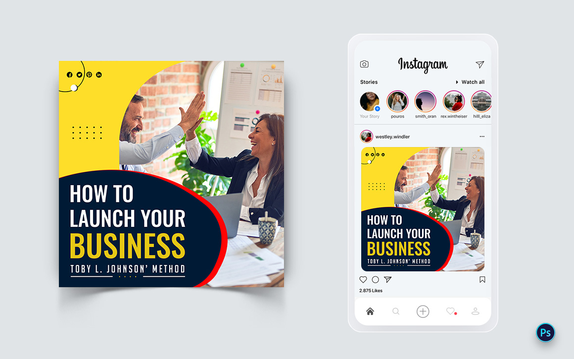 Business Service Promotion Social Media Post Design Template-37