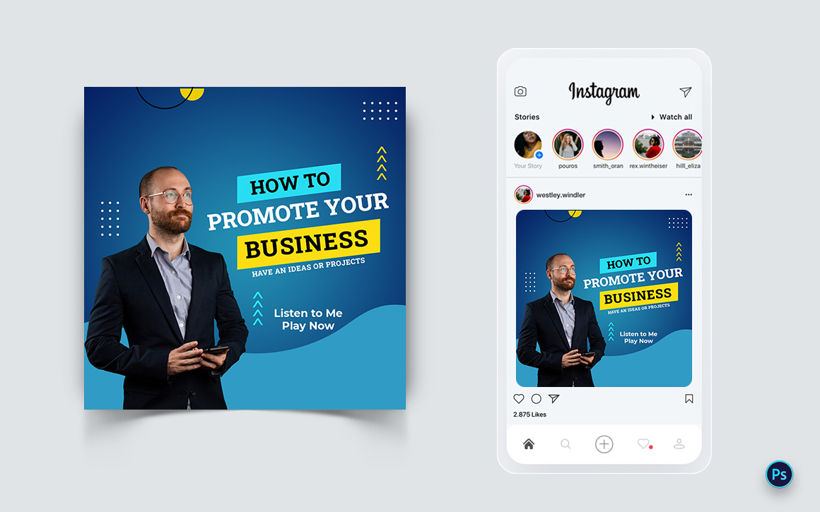 Business Service Promotion Social Media Post Design Template-42