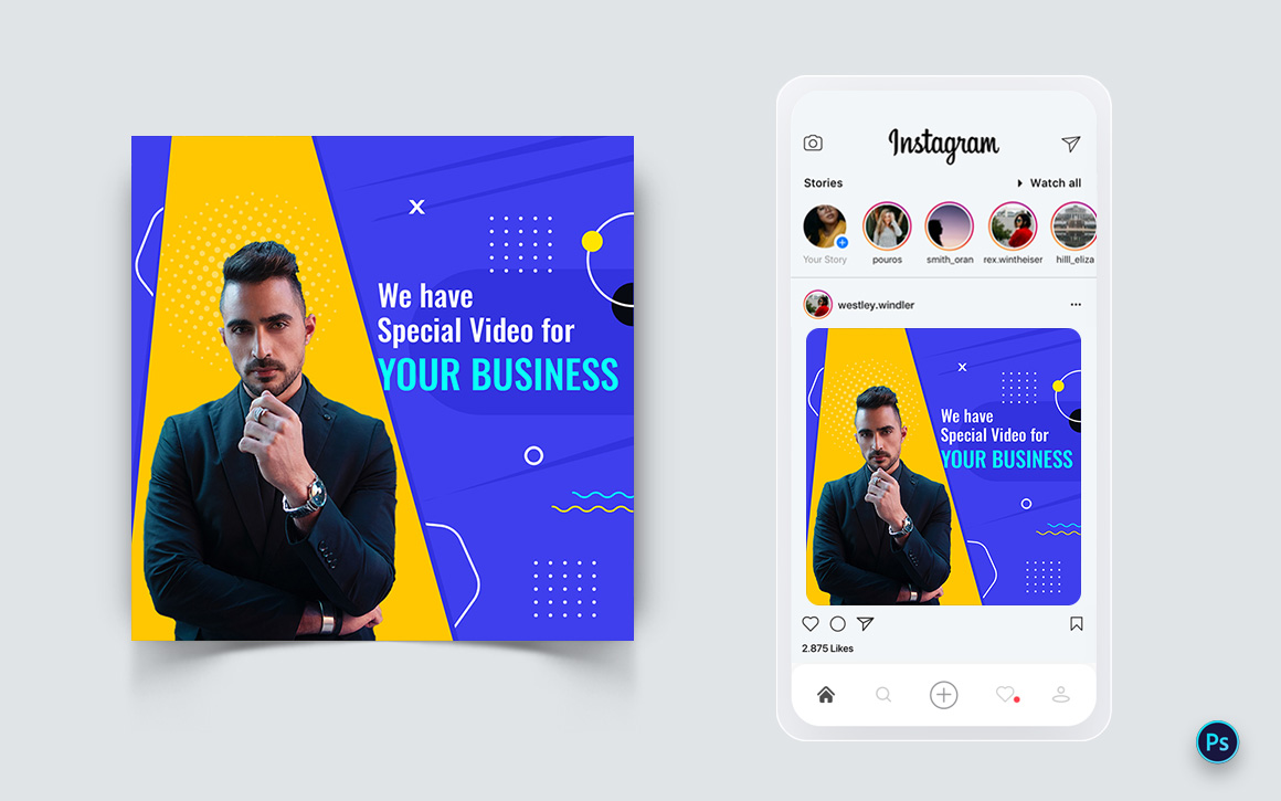 Business Service Promotion Social Media Post Design Template-44