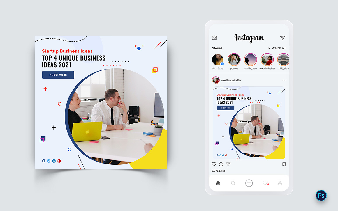 Business Service Promotion Social Media Post Design Template-48