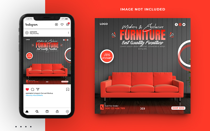 Furniture Sale  And Interior Promotion Social Media Post Banner Templates