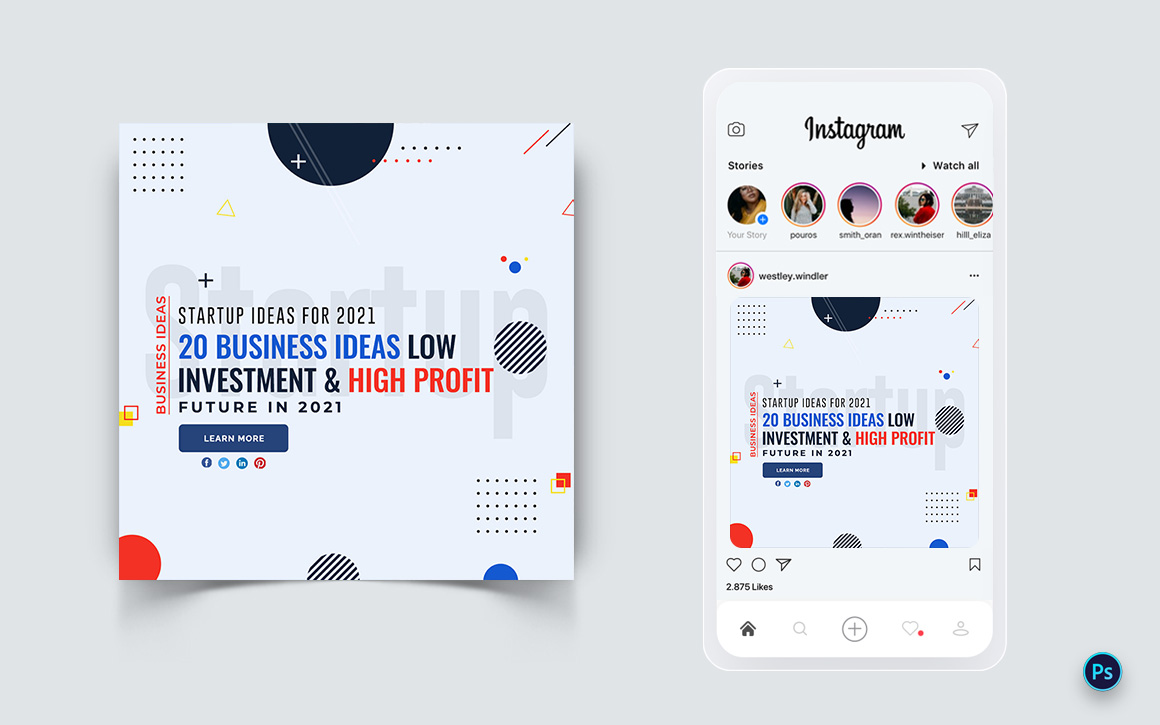 Business Service Promotion Social Media Post Design Template-51