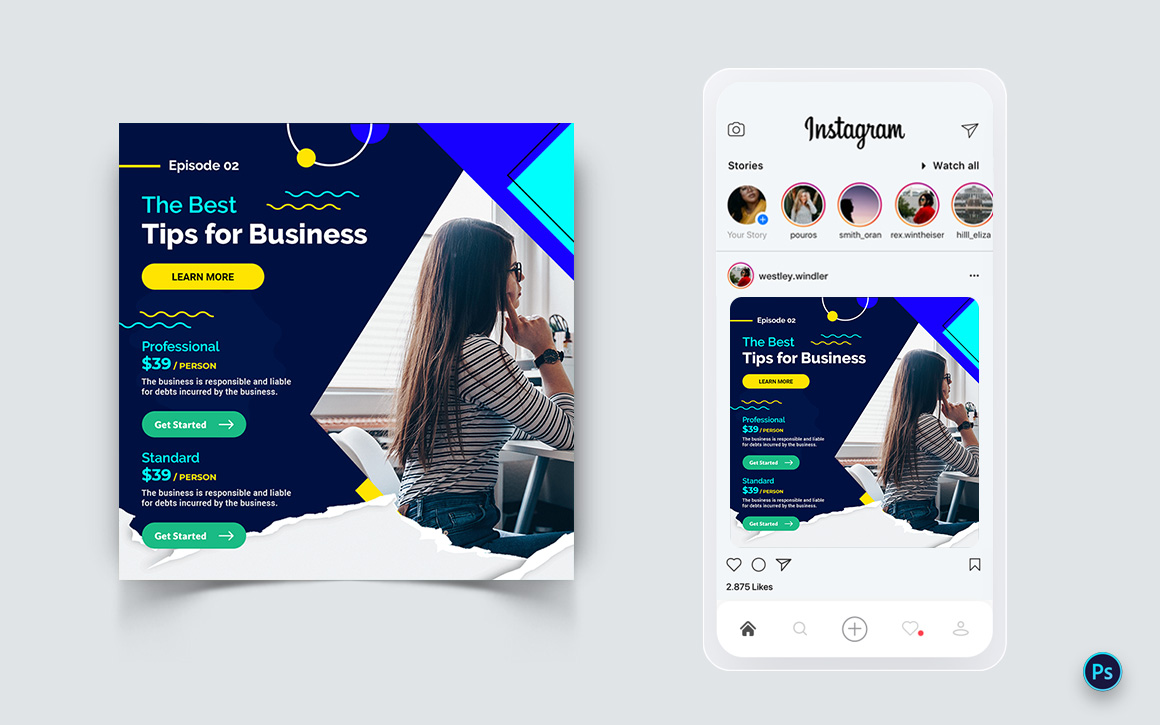 Business Service Promotion Social Media Post Design Template-70