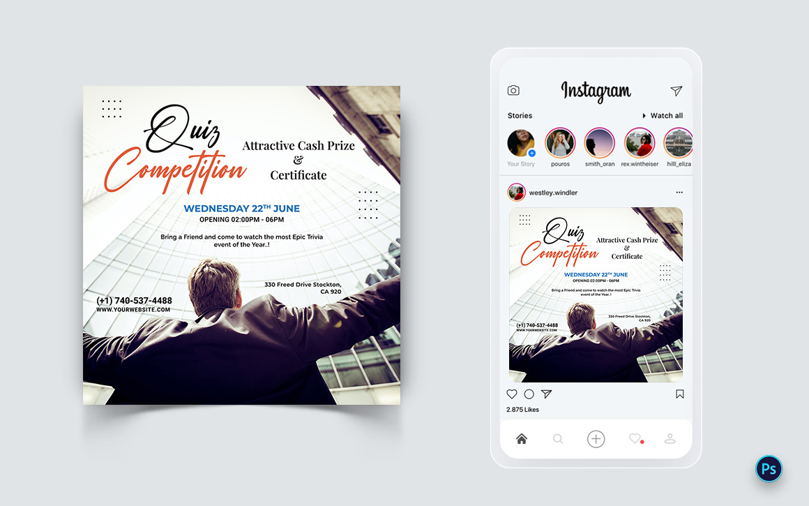 Business Service Promotion Social Media Post Design Template-72