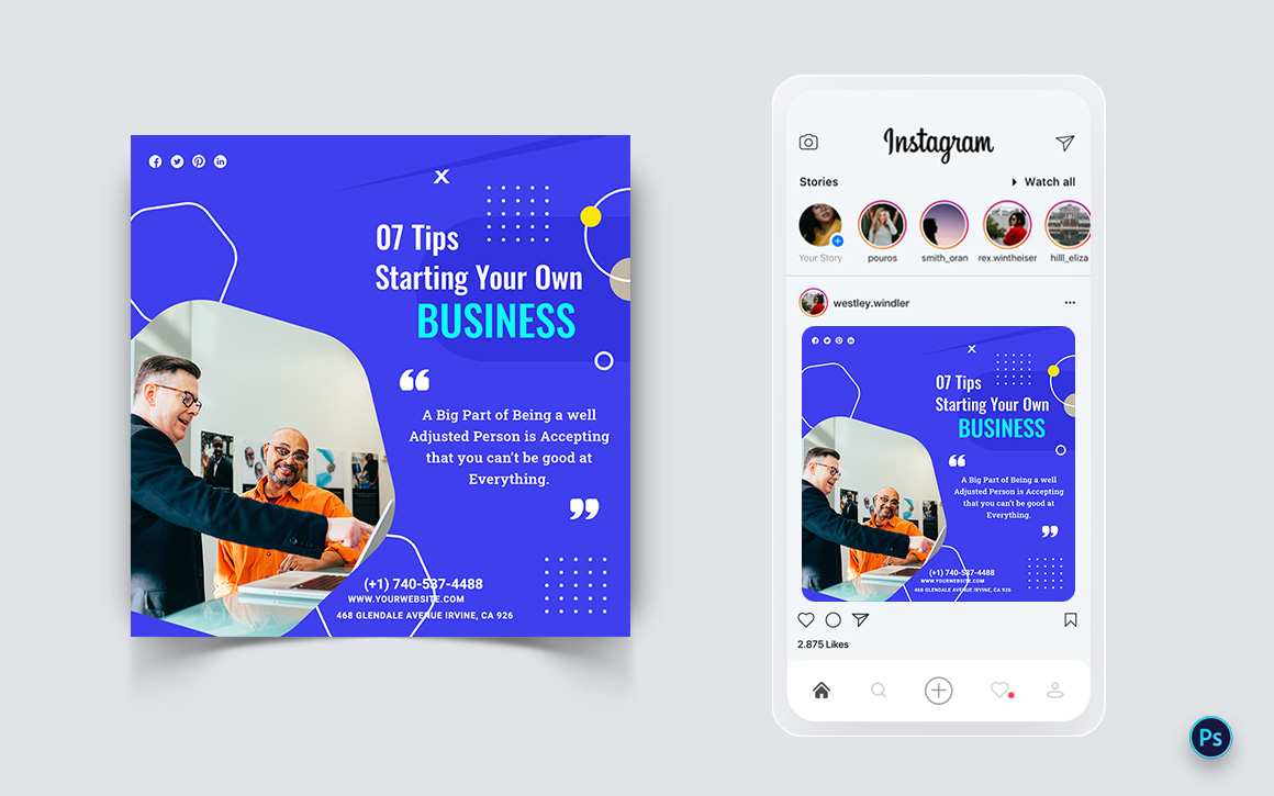 Business Service Promotion Social Media Post Design Template-73