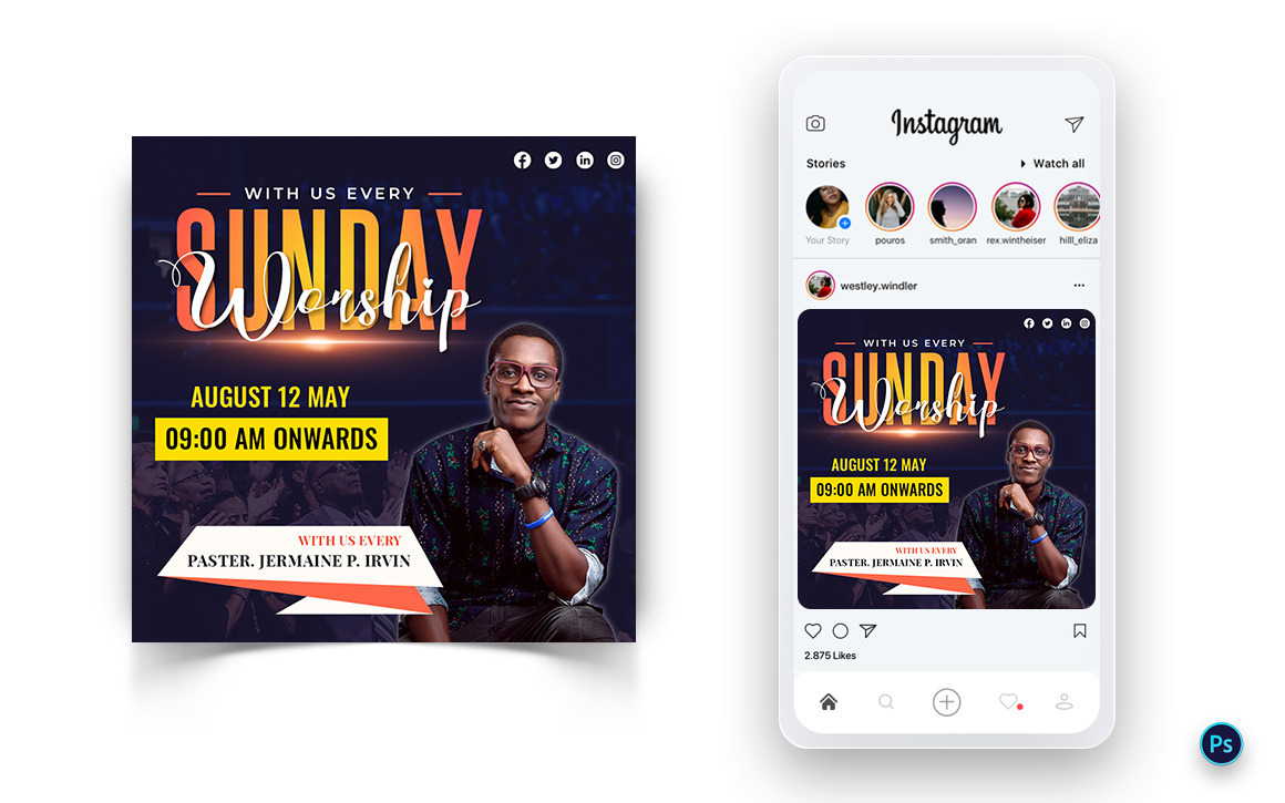 Church Speech Motivation Social Media Post Design Template-02