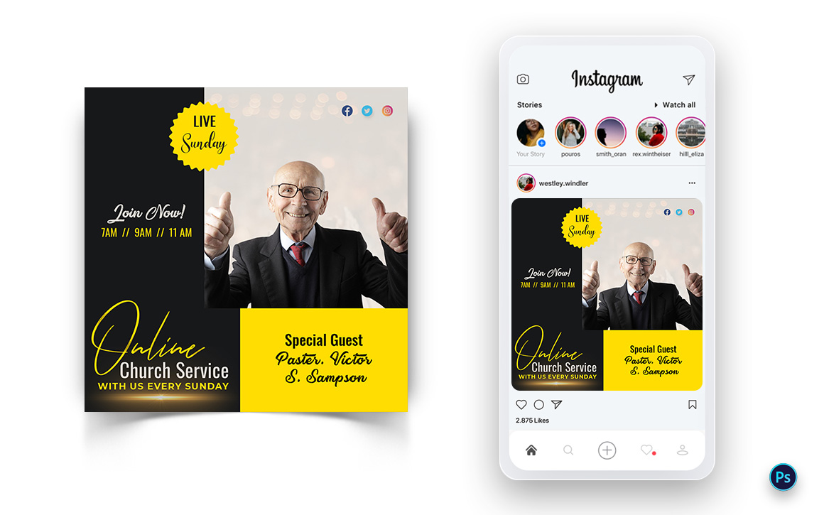 Church Speech Motivation Social Media Post Design Template-03