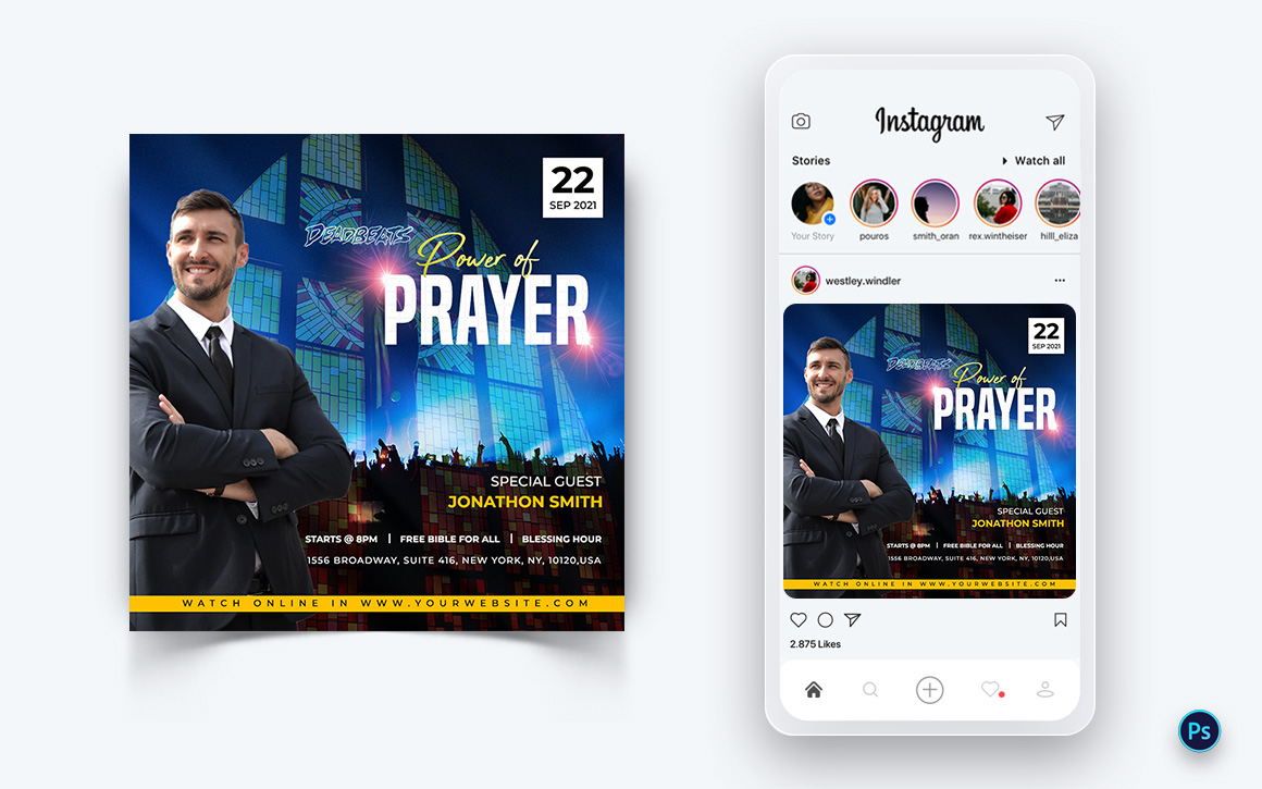 Church Speech Motivation Social Media Post Design Template-09