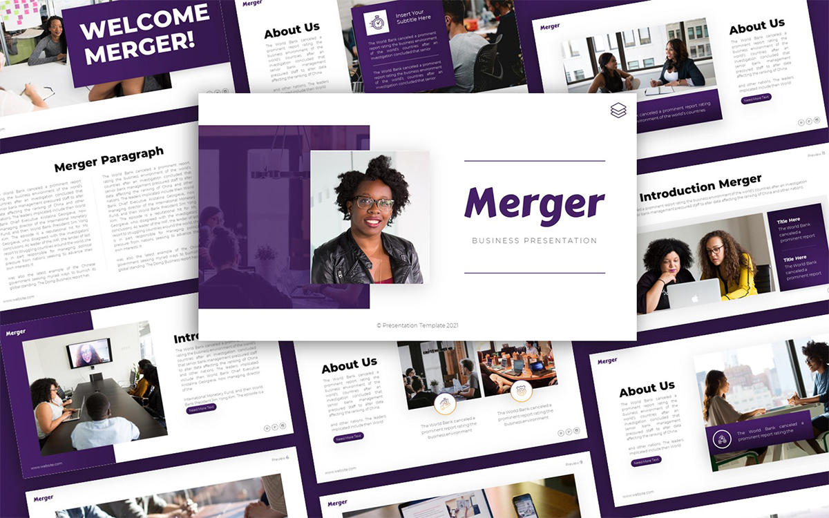 Merger Business Multipurpose PowerPoint Presentation Template