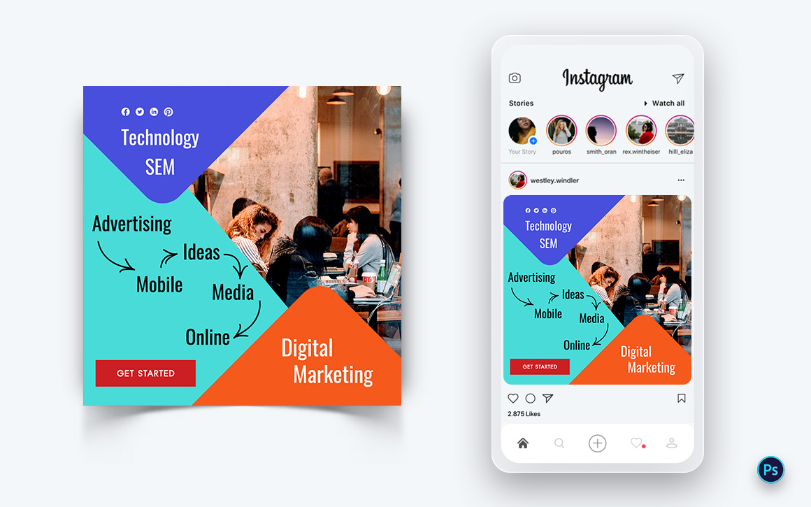 Digital Marketing Social Media Post Design Template-10