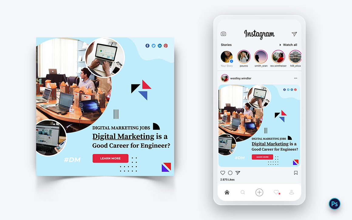 Digital Marketing Social Media Post Design Template-13