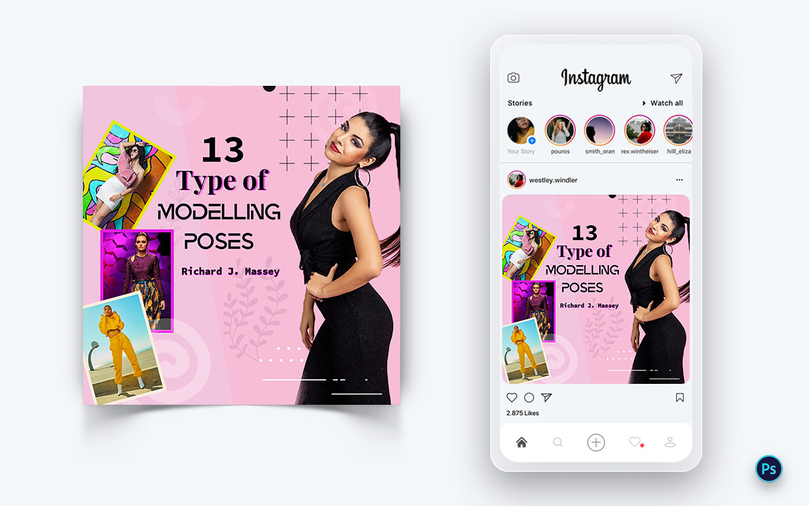 Fashion Sale Promotion Social Media Post Design Template-23