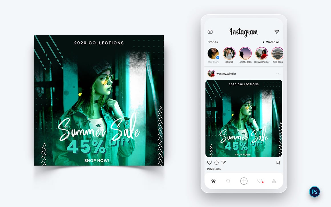 Fashion Sale Promotion Social Media Post Design Template-41